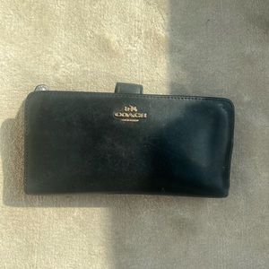 Black Coach Leather Wallet